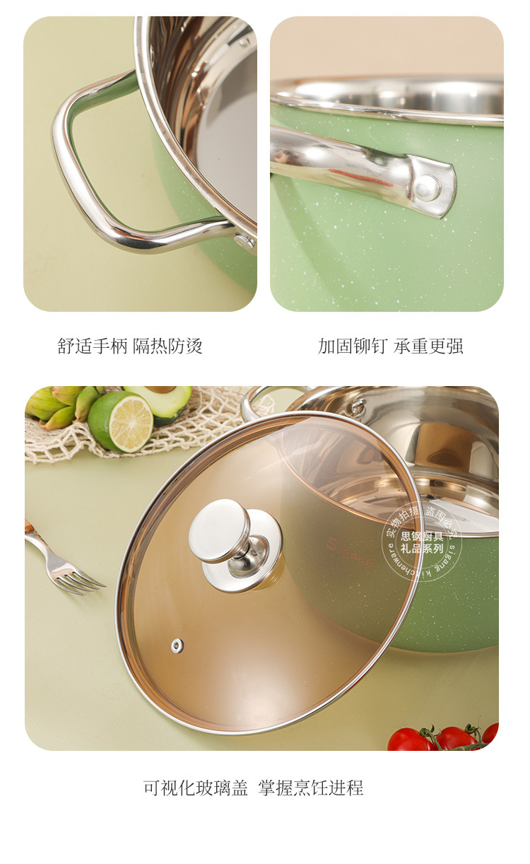 Stainless steel double-layer steamer, two-layer steaming soup pot, high appearance level, kitchen soup pot, points, welfare gifts wholesale pic 18
