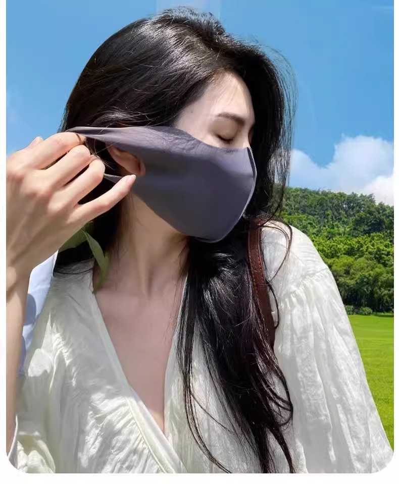 春夏显脸小2025玻尿酸冰感防晒无痕防户外防紫外线立体高颜值口罩详情6