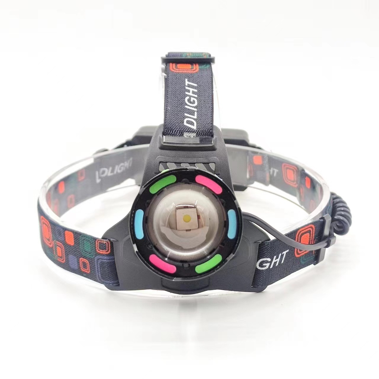 Amazon Cross-border outdoor white laser long-range headlamp, zoom rechargeable fishing lamp, LED camping lamp, strong headlamp pic 3