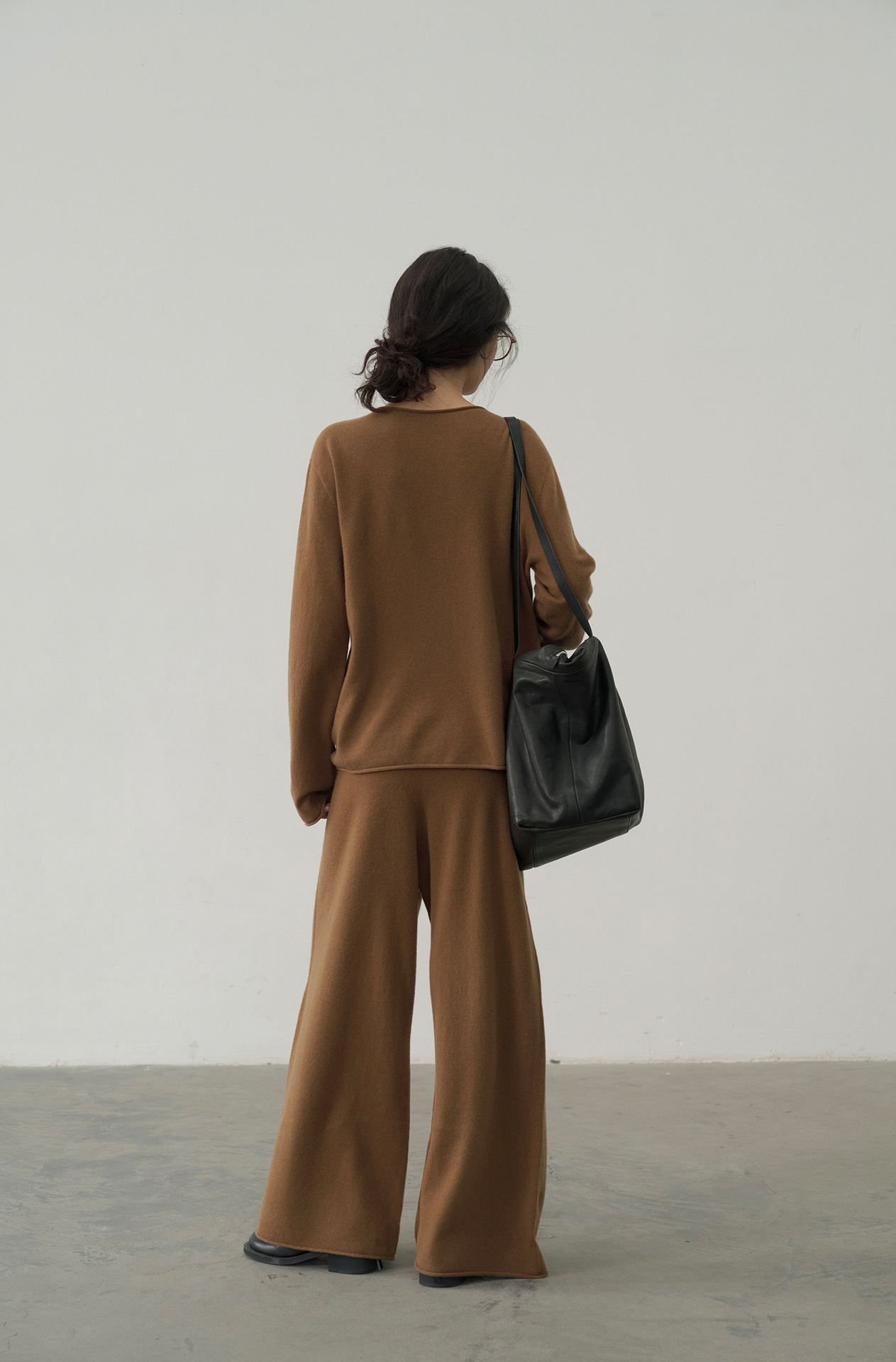 Korean-style seamless one-piece process round-neck pullover cotton and wool sweater, basic base layer for women a1183 in autumn and winter pic 10