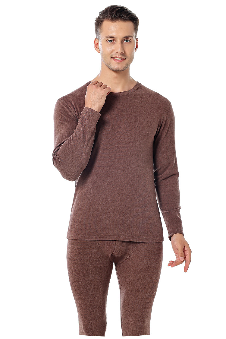 Double-sided Pearl Fleece seamless thermal underwear set for men, fleece close-fitting base layer high-quality underwear pic 13