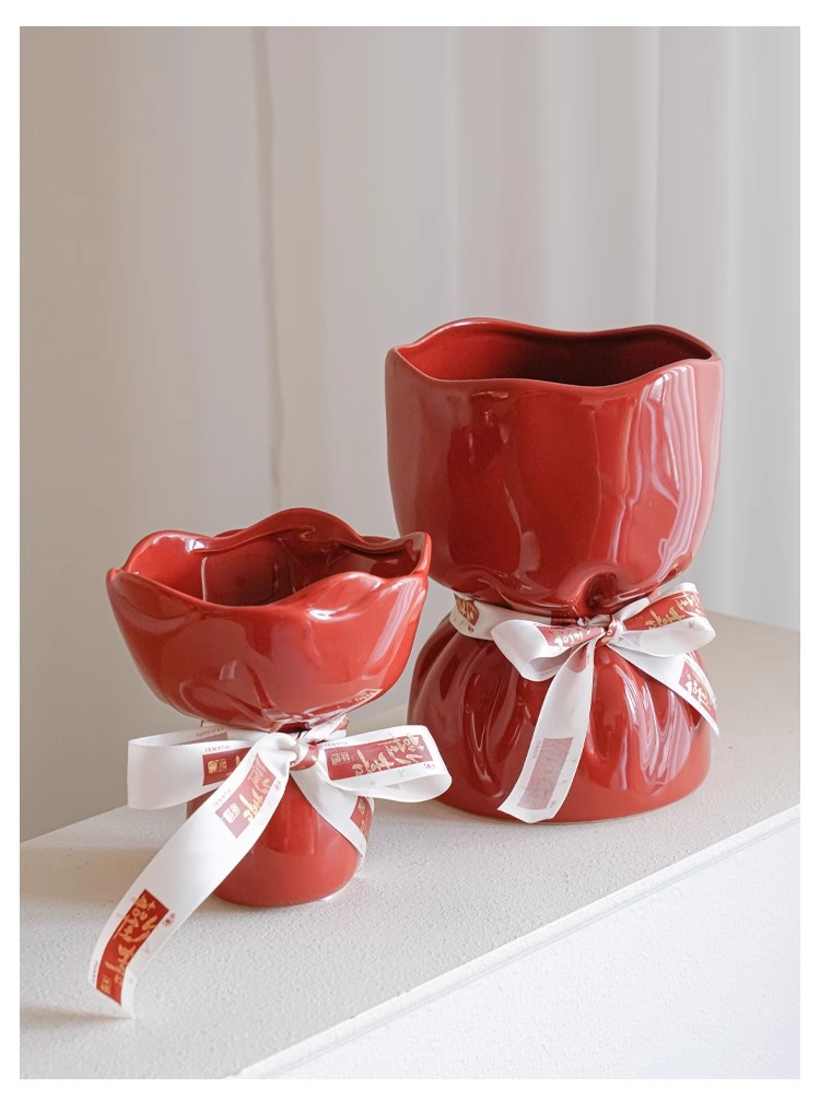 情绪稳定花瓶陶瓷花瓶客厅摆件鲜花插花轻奢高级感新家复古装饰品详情18