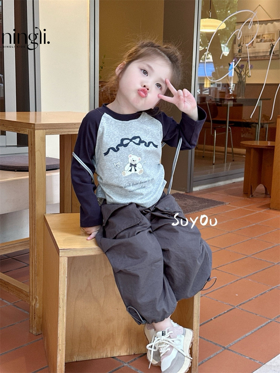 柠里26春秋季新款儿童长袖可爱上衣女童洋气时尚百搭休闲辣妹T恤详情16