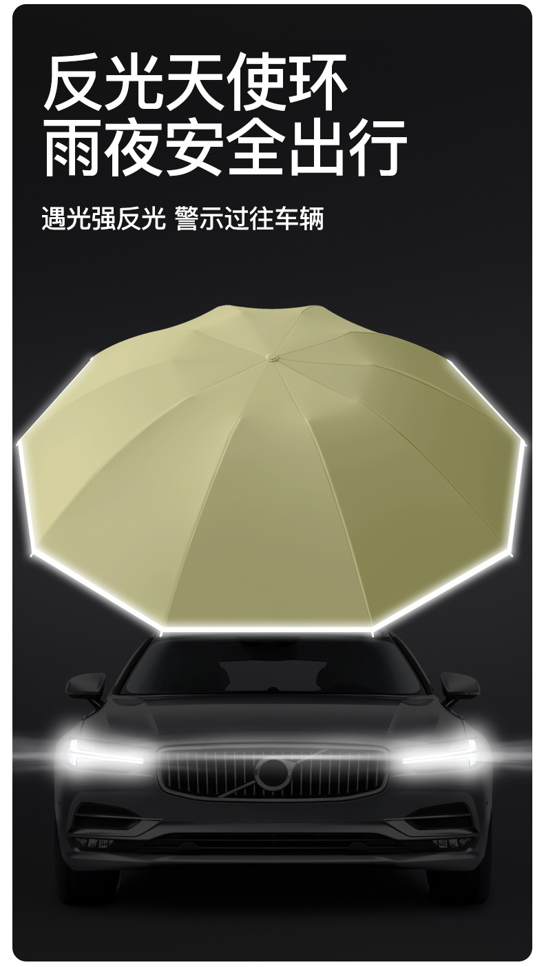 全自动彩胶加大反向防风遮阳伞防晒防紫外线男女车载折叠晴雨两用详情14