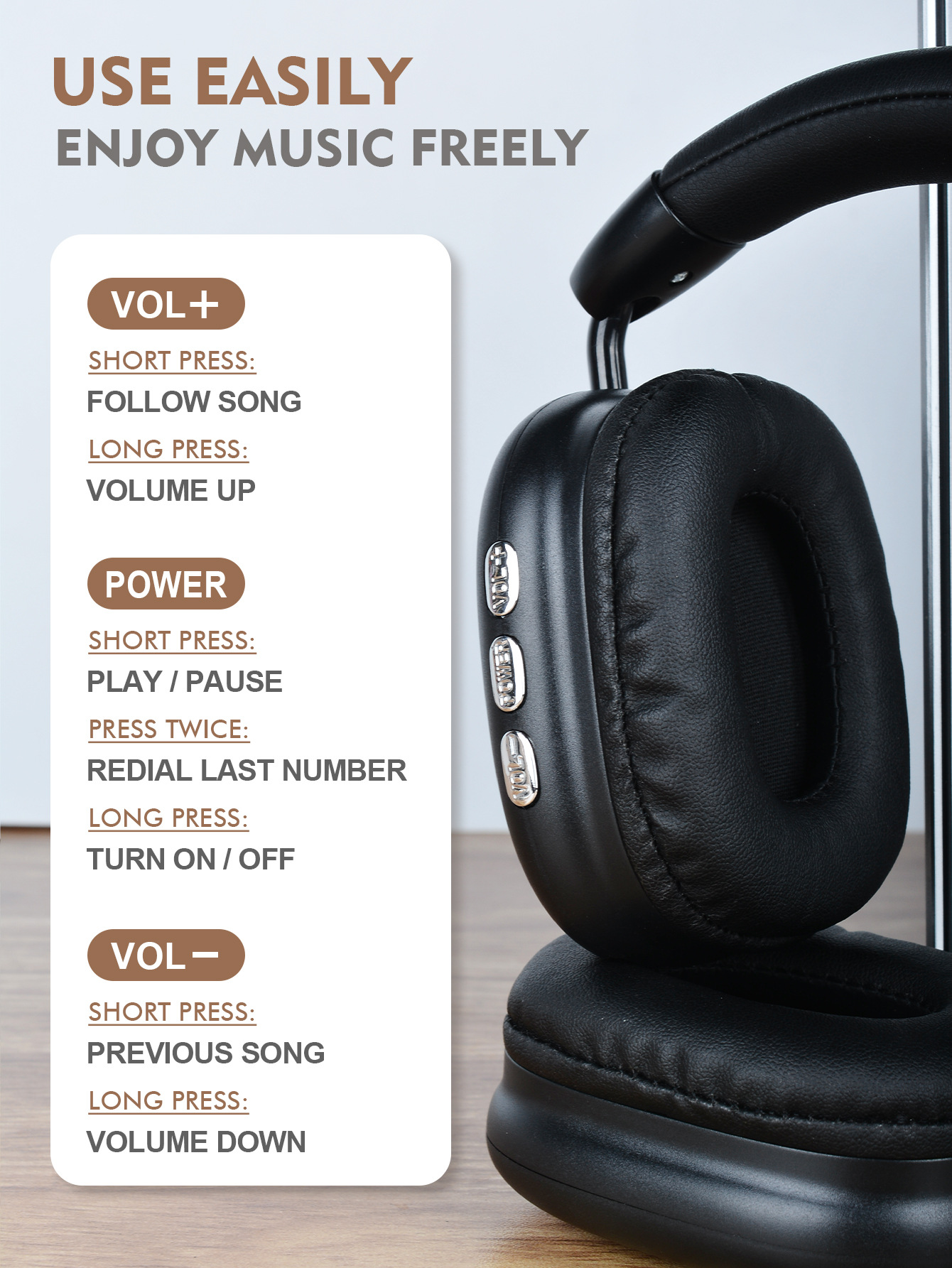 New cross-border bestseller B36 over-ear Bluetooth headphones, wireless computer, e-sports, gaming with microphone, sports, C-port for girls pic 15