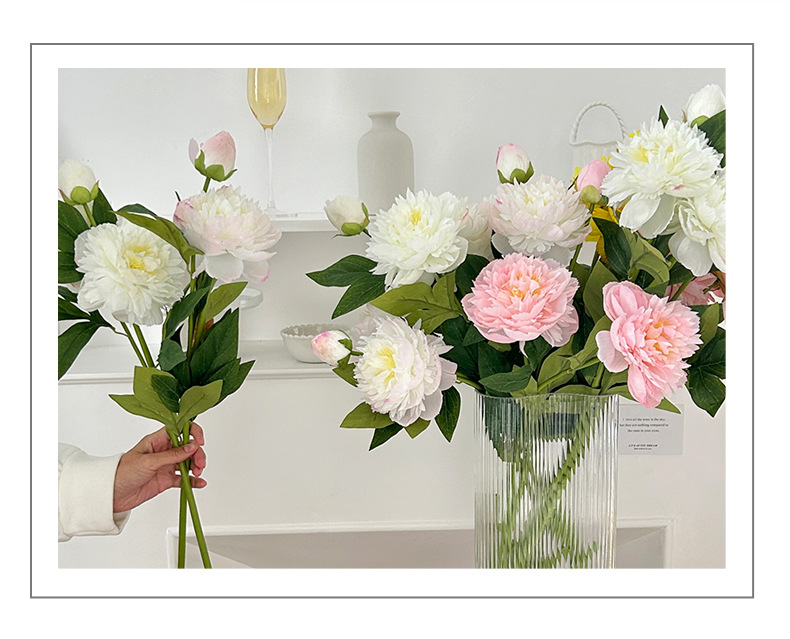 ins3头芍药牡丹仿真花家居婚庆装饰摄影道具网红露莲假花厂家批发详情8
