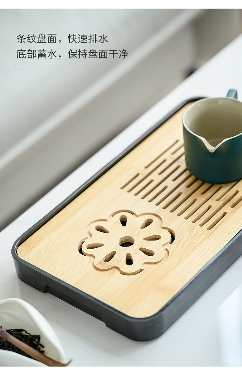 The Tea Charm Set is a simple and luxurious kung fu travel tea tray and tea ware. It is a portable and easy-to-use business activity gift pic 18