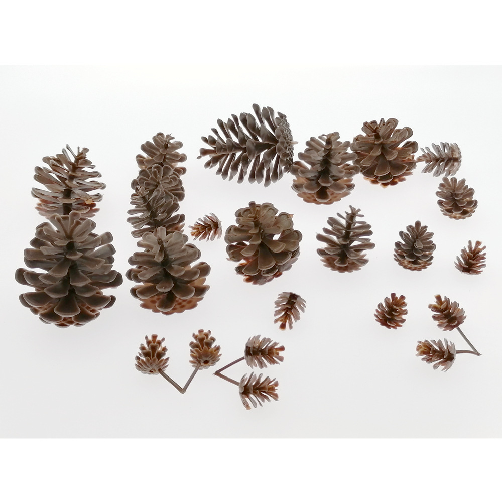 圣诞塑料松果假松果装饰品家居摆件多款式节日装饰用品食品酒水坚果炒货松子详情6