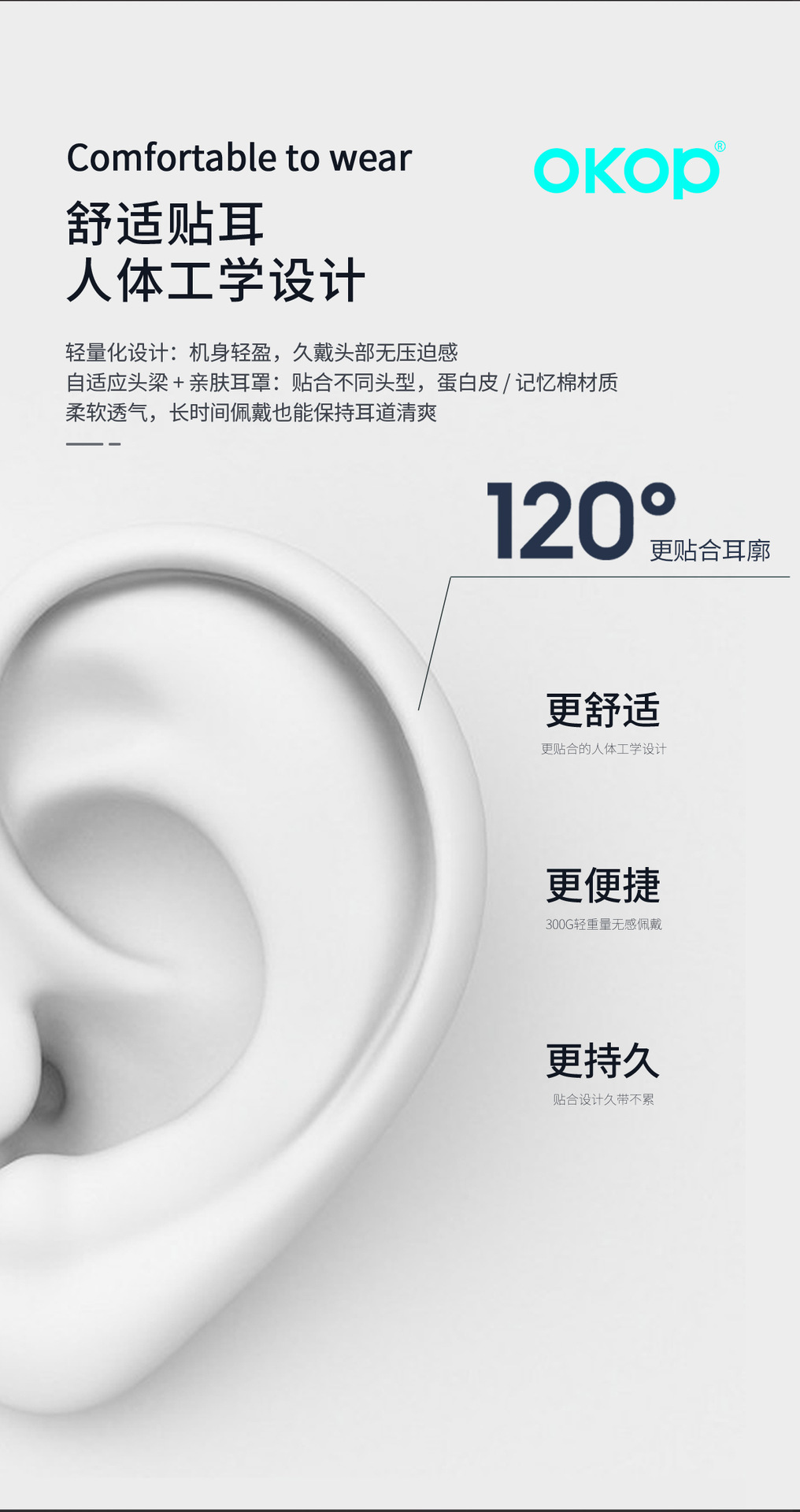 H101头戴式蓝牙降噪耳机防水防汗运动跨境超长续航电竞游戏低延迟详情6