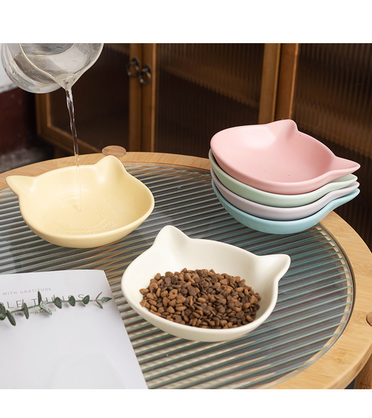Cross-border cat bowls, ceramic can plates, saucers, cat food bowls, rice bowls, anti-knock cat water bowls, dog bowls, new food bowls pic 14