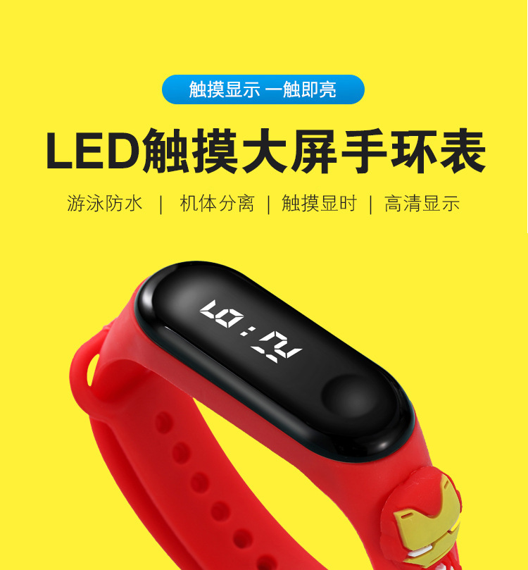 【M3】现货卡通公仔儿童手表创意个性运动触控电子LED 防水手环表详情8