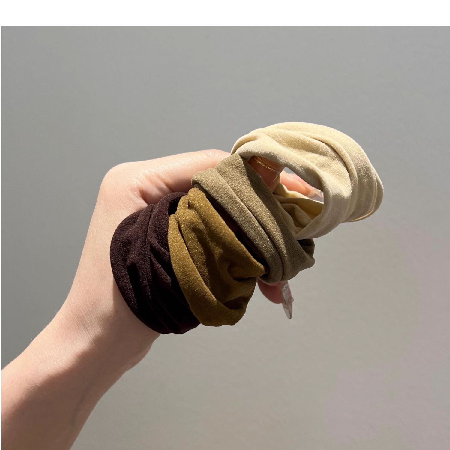 High-quality wide-edge seamless hair bands for women, summer high-elasticity hair ties, non-constricting ponytail hair ties pic 5