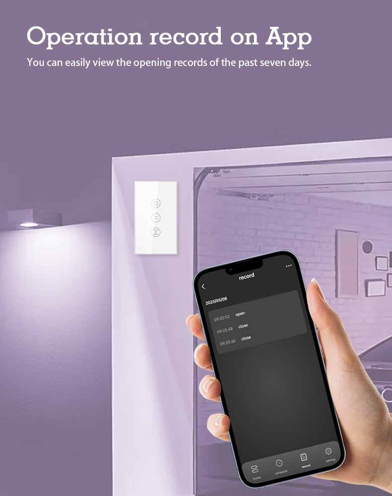 Tuya Smart American Standard Rolling Shutter Door switch, Tuya Smart garage Door Switch, Wireless Smart Rolling shutter Door switch pic 9