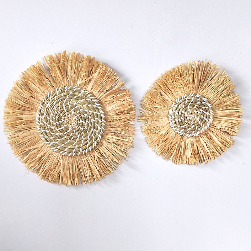 草编墙饰背景墙壁装饰品茅草编织墙饰摩洛哥风装饰品沙发床头挂饰详情4