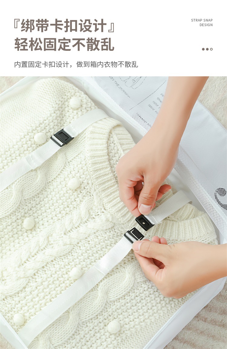 Travel storage bags, 7-piece set for portable clothing storage, makeup and toiletries bags, and luggage compartments during business trips and travels pic 7