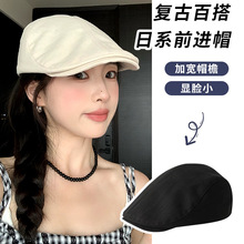 韩版水桶帽子女款秋冬季轻奢风百搭盆帽防风保暖护耳羊毛呢渔夫帽详情6