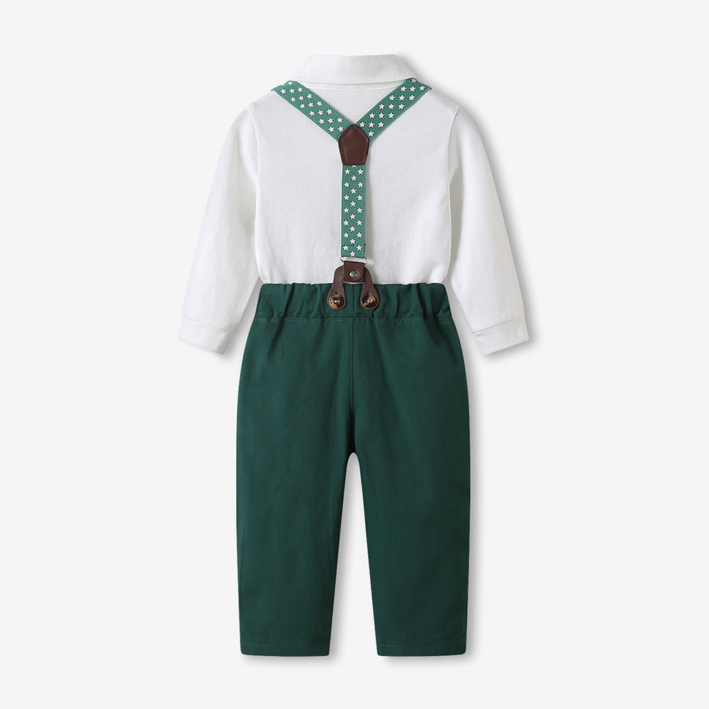 婴幼童春秋礼服套装男宝宝春装棉质连体衣超萌婴幼儿春季外出爬服童装童衬衫详情4