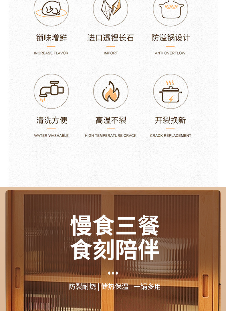 耐高温传统老式砂锅炖锅煲无釉土锅紫砂燃气家用干烧沙锅大容量详情3