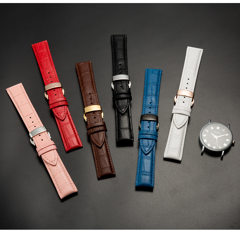 牛皮真皮表带男女蝴蝶扣通用款现货表带表链工厂直销详情14