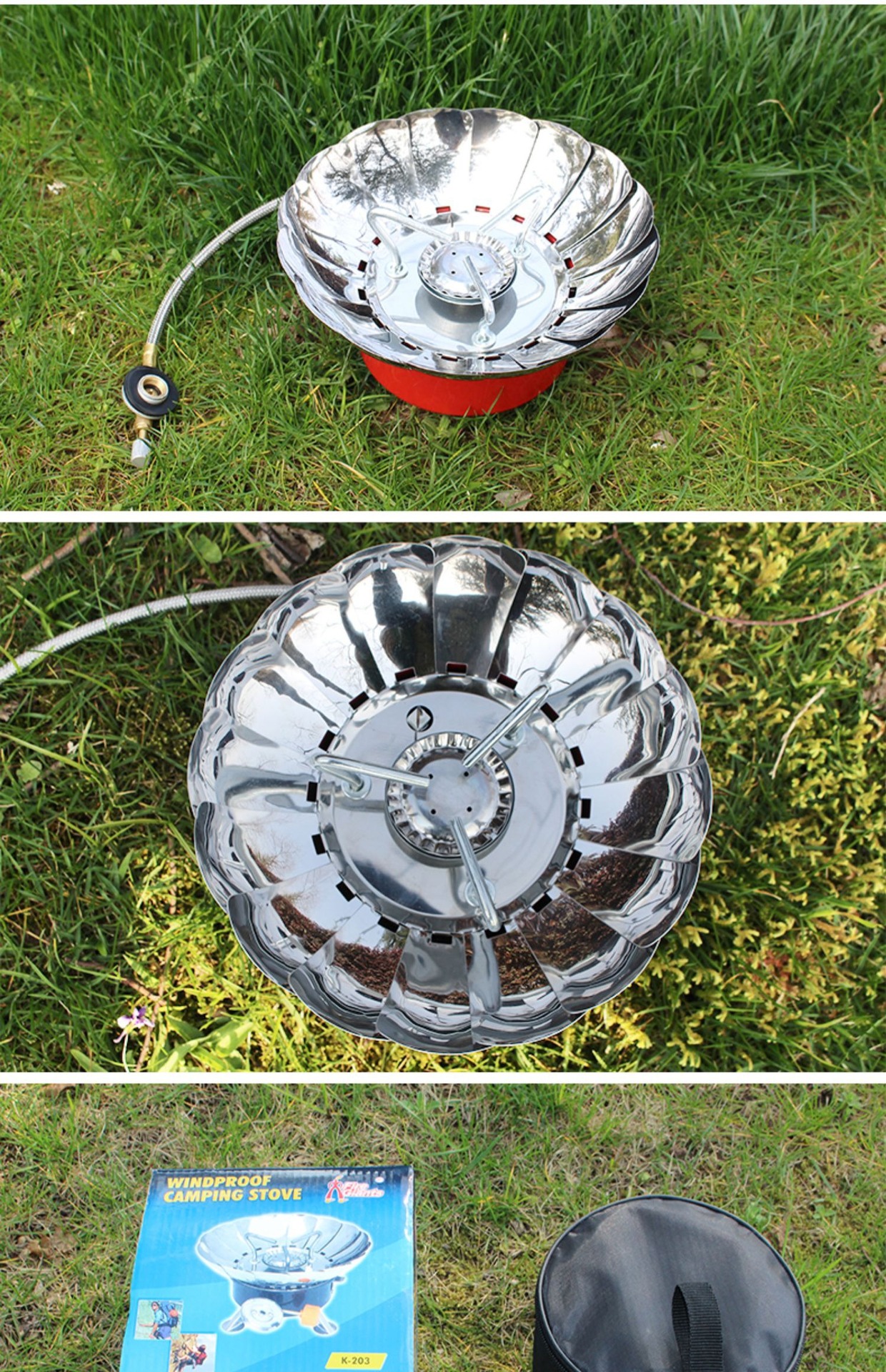 Concave and convex outdoor windproof camping stove head, portable stove head, Lotus ultra-light stove head, picnic stove and cooking equipment pic 13