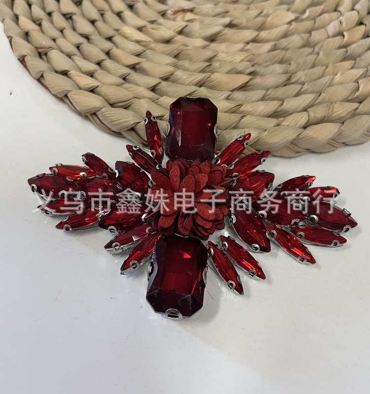Handmade DIY water drill splicing glass drill diamond-shaped small flower clothing decoration pic 8