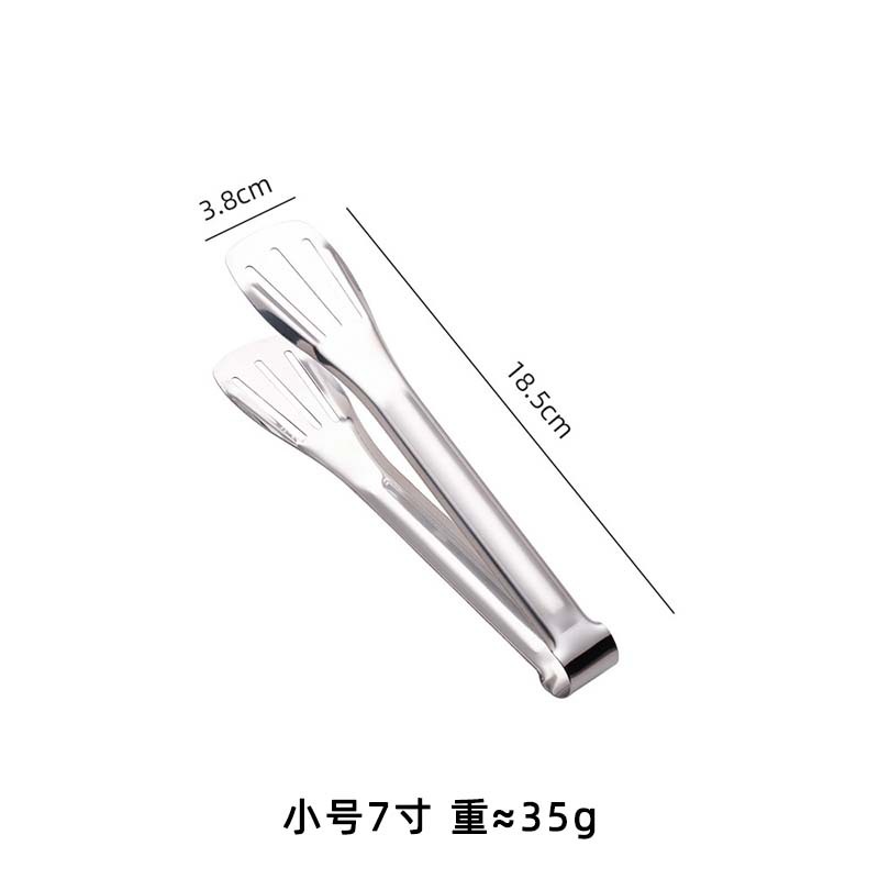 不锈钢三线食品夹烧烤煎饼面包牛排夹家用厨房食物夹烘焙烤肉夹子详情11