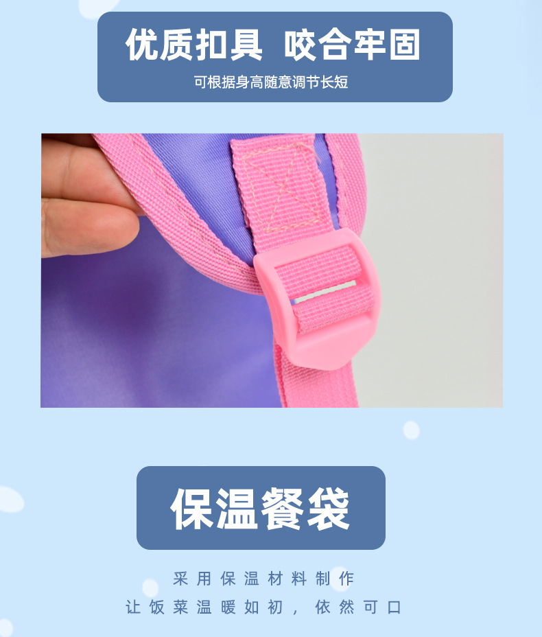 外贸批发3D小学生书包3件套 1-6年级儿童卡通双肩背包笔袋餐包详情8