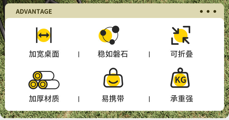 探险者露营桌椅户外折叠蛋卷桌野餐桌便携式桌子椅子一体全套装备详情2