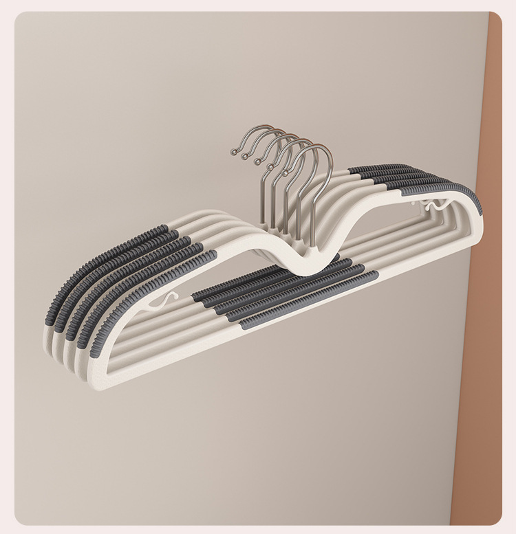 Anti-slip and traceless clothes hanger, home wardrobe with a shortened neck, short anti-shoulder corner, and a rotatable clothes drying rack. Modern style pic 16