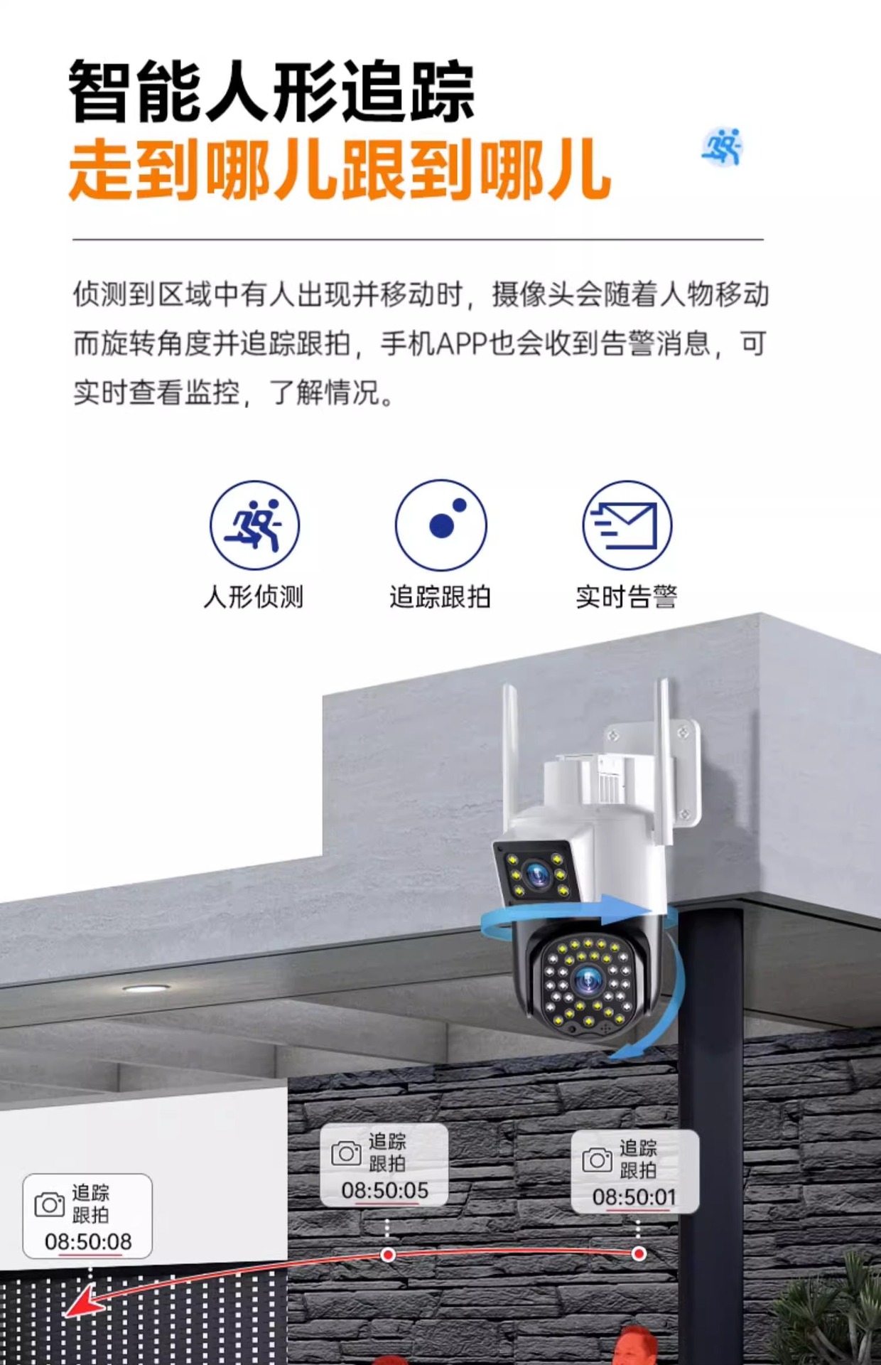 智能云摄像头室外家用360度无死角摄影远程连手机无线高清监控器详情22