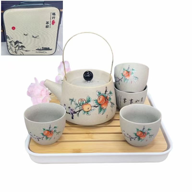 陶瓷茶具套装茶壶茶杯粗陶15件套家用功夫茶具商务礼品茶具礼盒装详情23