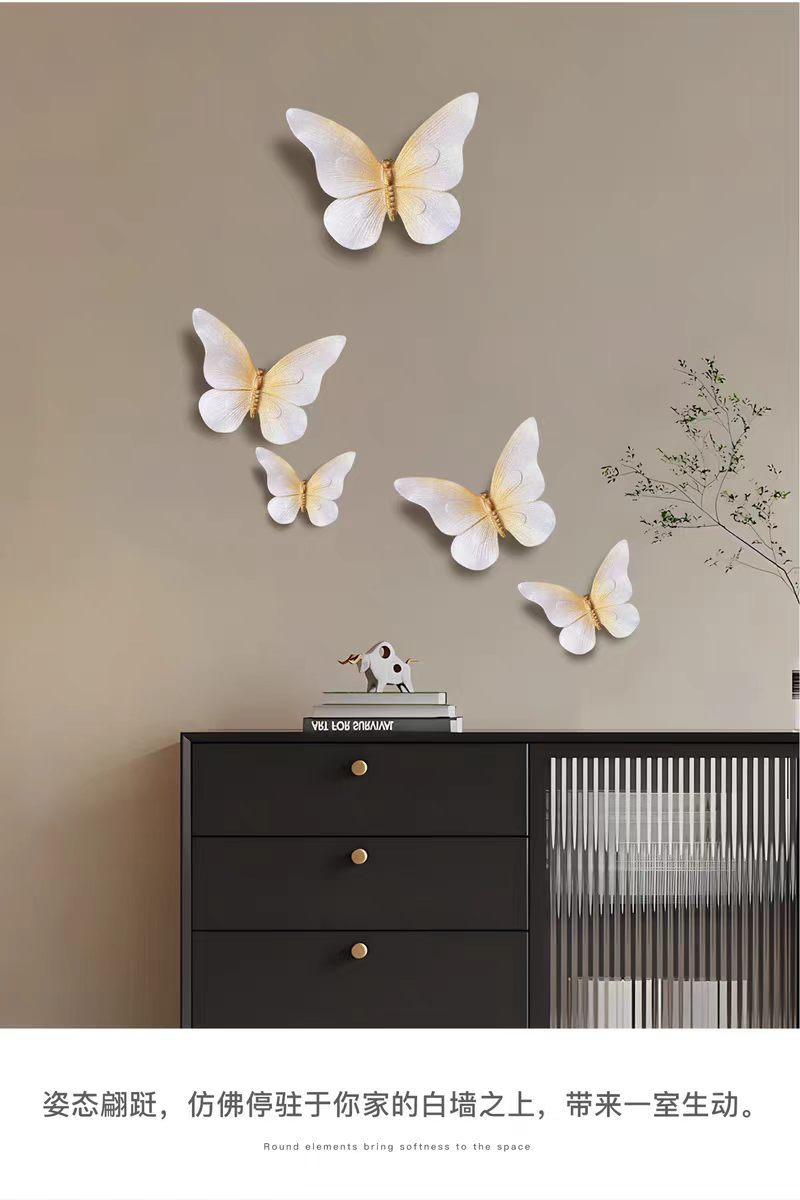 2026 Relief butterfly TV background wall decoration, bedroom wall decoration, wall stickers, 3D stereoscopic butterfly wall decoration pic 6