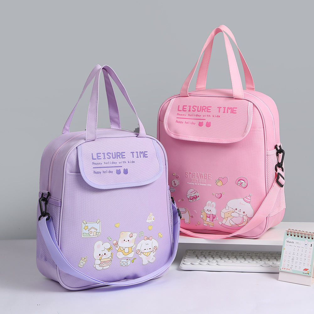 学生多功能书包 三用可斜跨可手提可背包卡通牛津布双层补习背包详情2