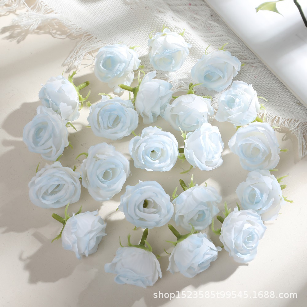 S 厂家直销小玫瑰花头diy花苞婚庆布置仿真花材料摄影拍照装饰道详情7