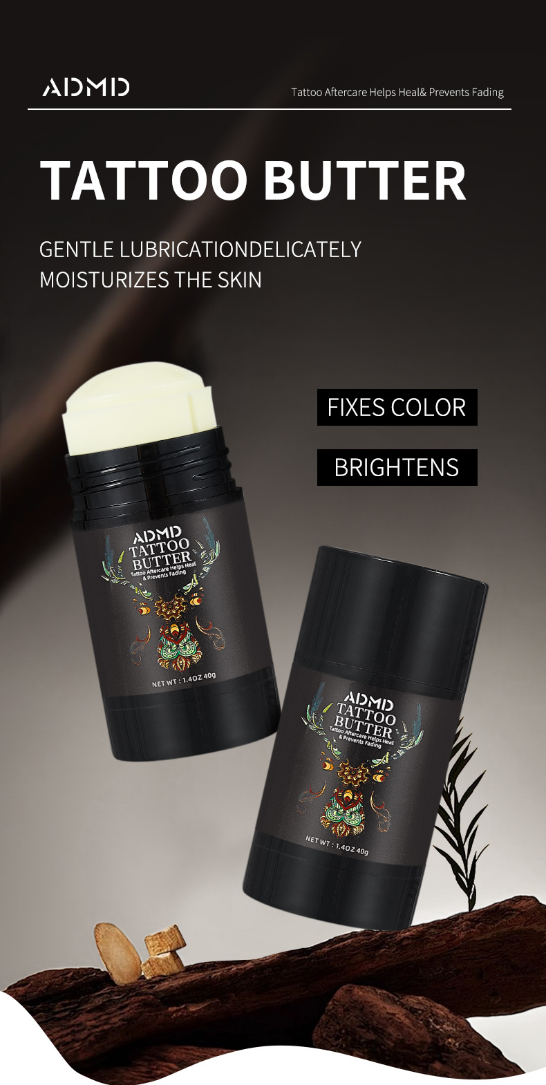 【跨境专供】ADMD纹身护理棒固色显色滋润养肤温和纹绣纹身膏批发详情2
