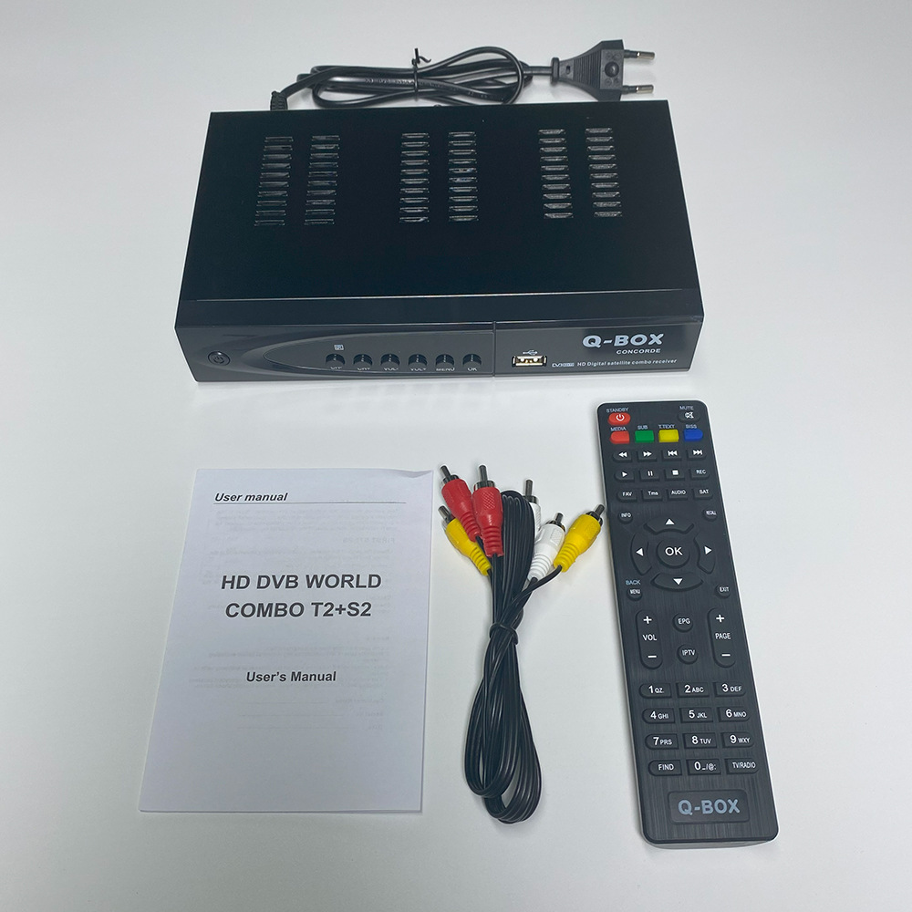 African Combo DVB T2+S2 TV Set-top Box Q-BOX Receiver High-definition TV set-top box pic 2