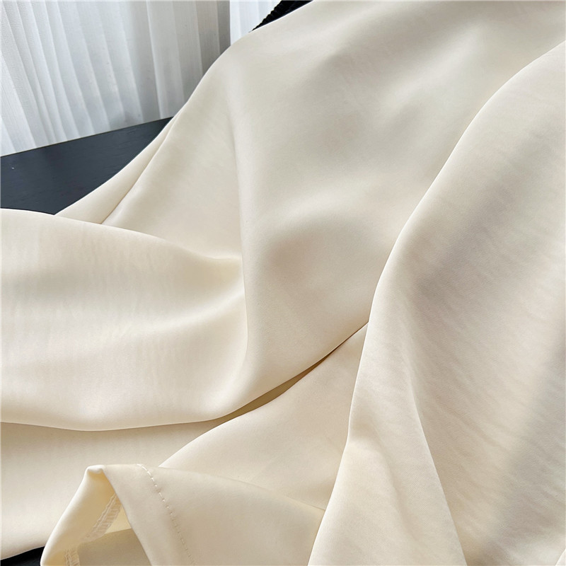 高腰松紧纵享丝滑珠光仿醋酸阔腿质感冰丝抽绳凉凉裤宽松阔腿裤女详情3