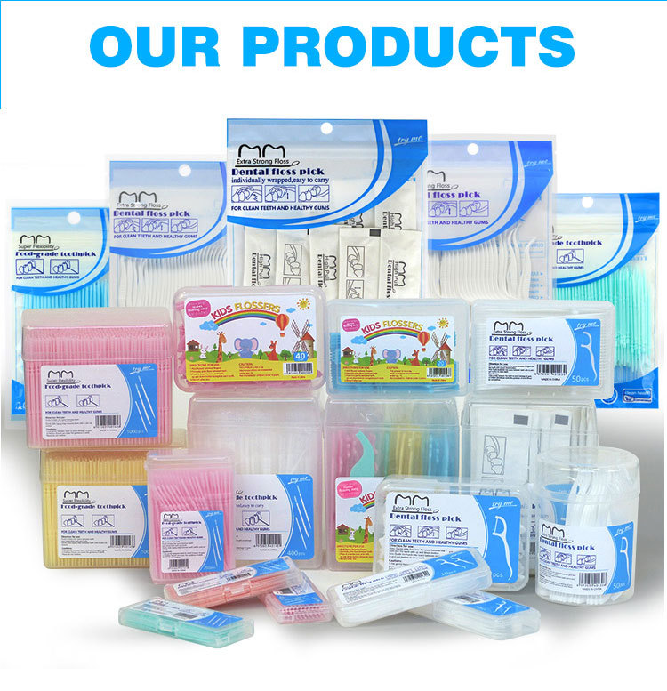 Cross-border foreign trade dental floss manufacturer wholesale ultra-fine dental floss, fruit-flavored box set of 50 dental floss picks, disposable toothpicks pic 2