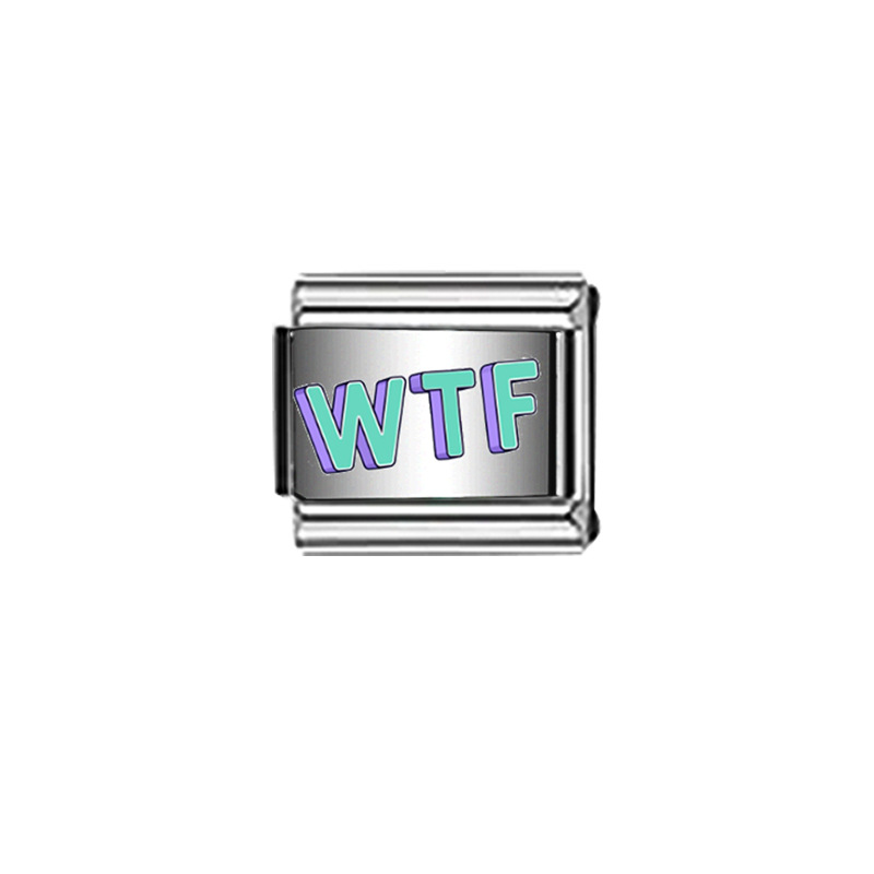 跨境爆品新款原创钛钢手链套装时尚简约个性DIY图案手链饰品批发详情36