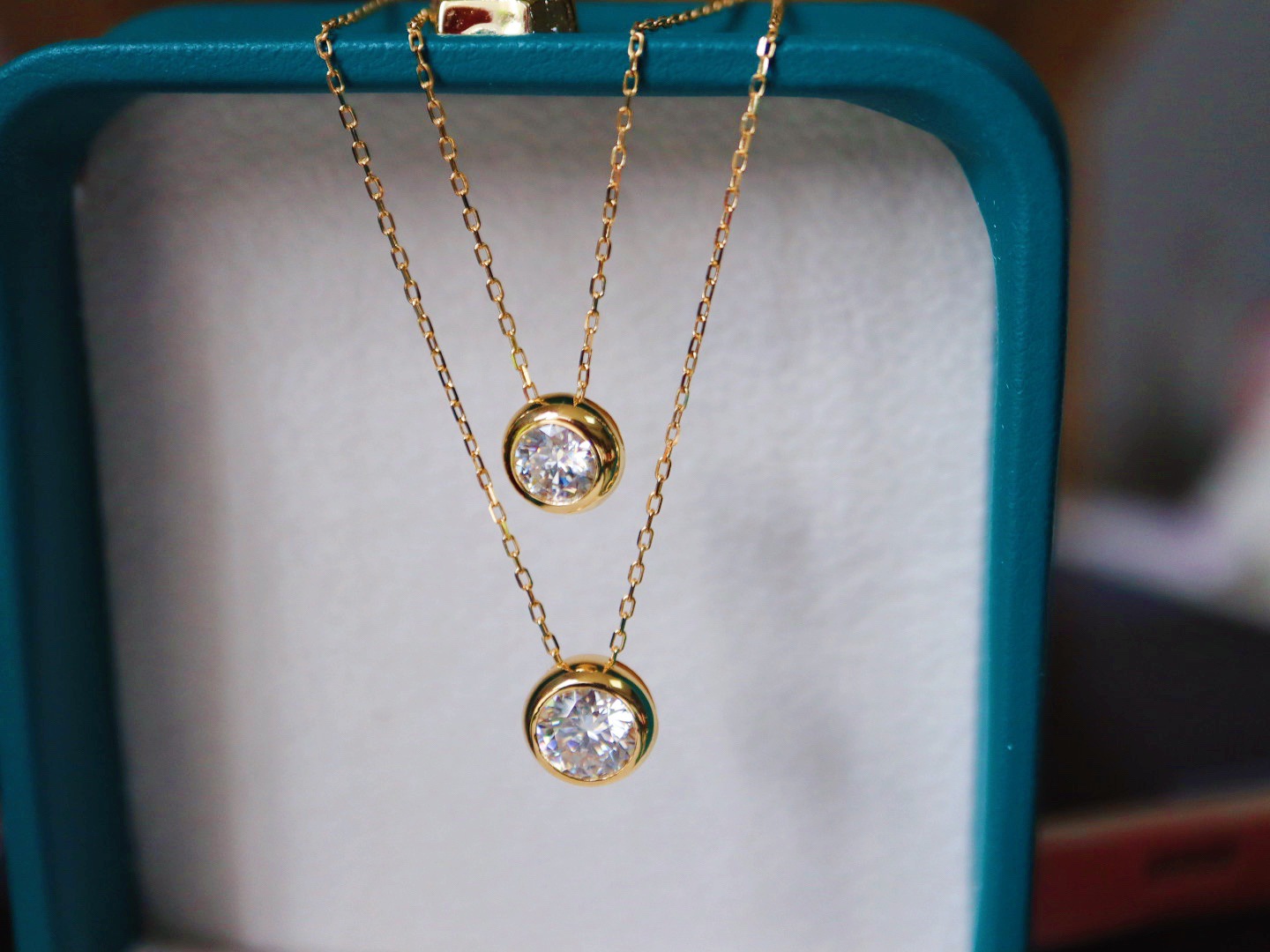 经典泡泡~S925纯银镀18k金镶嵌锆石吊坠项链百搭锁骨链女极简详情1