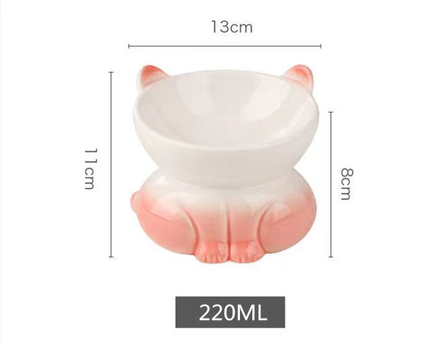 亚马逊出口陶瓷猫碗猫咪碗猫食盆宠物碗狗狗碗宠物用品猫粮猫饭碗详情8