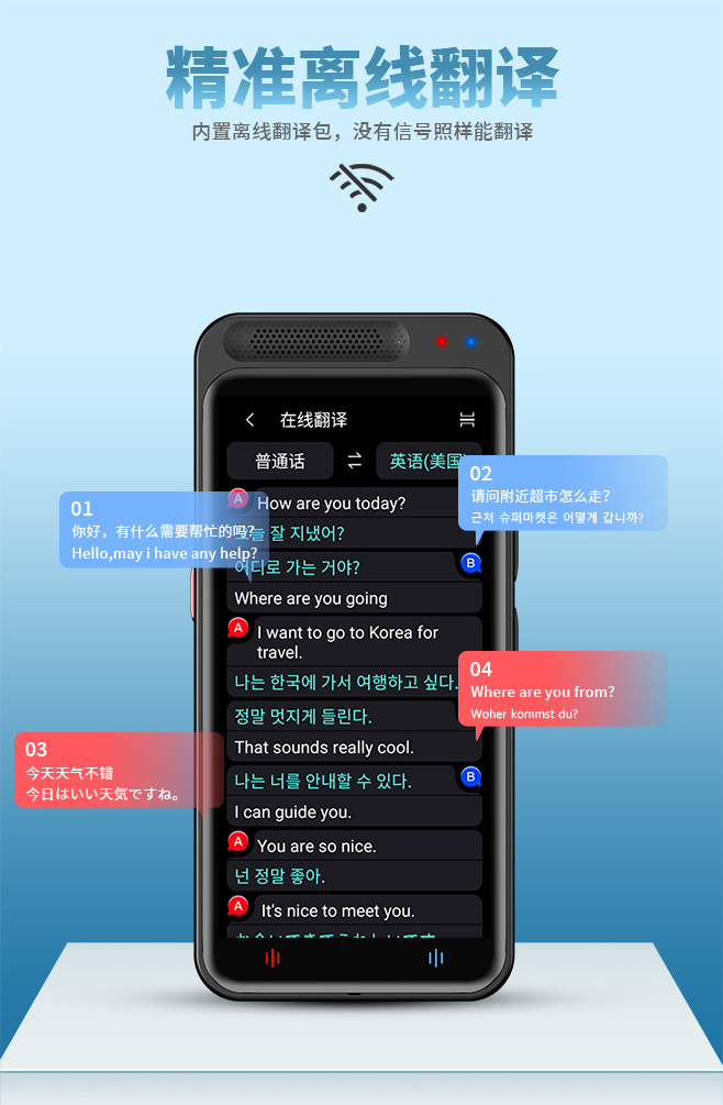 AI智能语音翻译机138种语言同声互译翻译器拍照翻译详情3