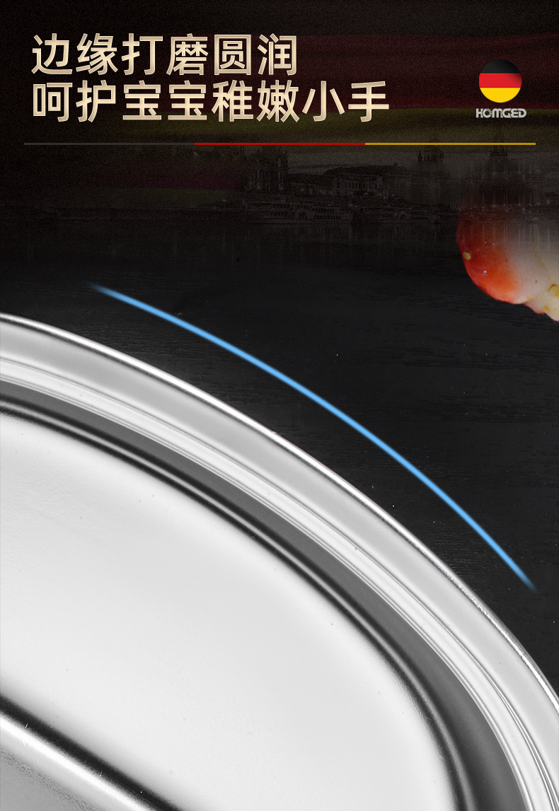 儿童餐盘304不锈钢盘卡通宝宝家用幼儿园卡通盘子316分格餐盘批发详情15