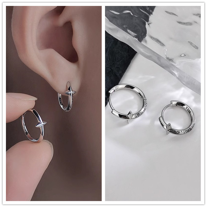 925 Silver Needle Earring Earrings for Women with a high-end feel, plain ring earrings, 2025 new bestseller, niche design, light luxury stud earrings pic 22