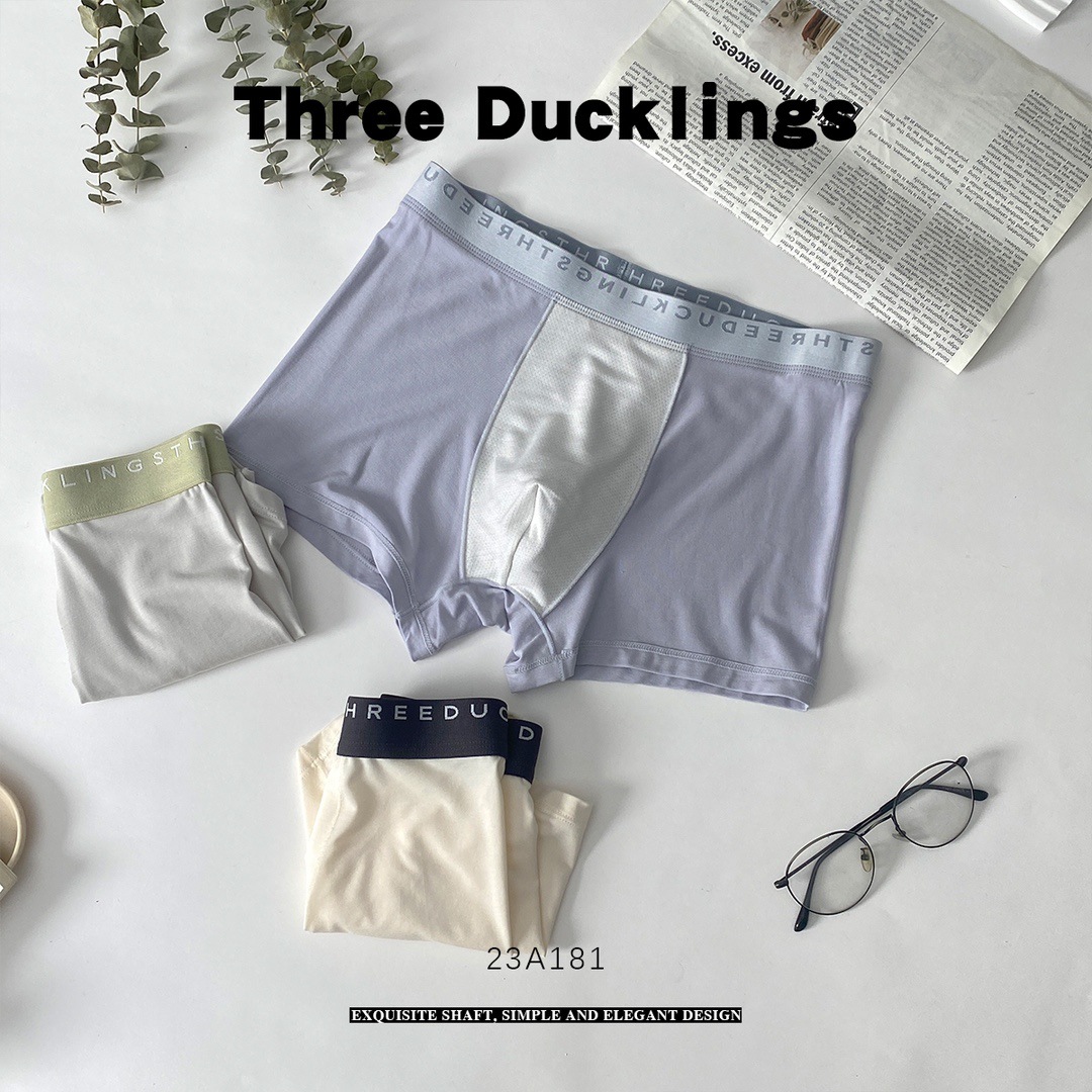 少男儿童内裤学生男四角裤初中生三只小鸭青少年大童平角裤3条装详情5
