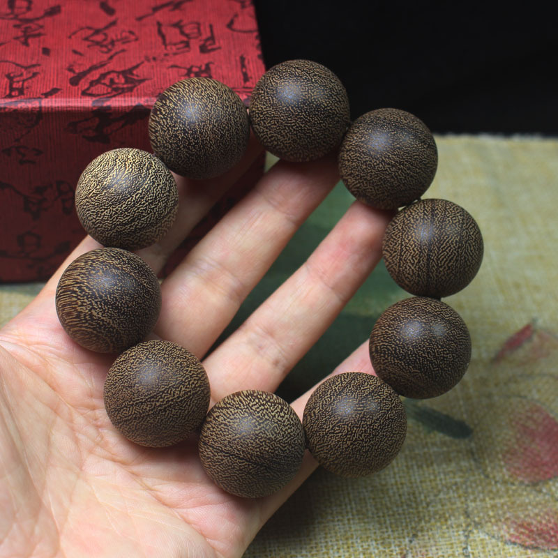 沉香木圆满款20mm手串老型珠算盘珠手链国风文玩佛珠念珠手饰详情28