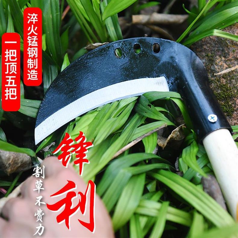 Agricultural sickle for grass cutting, household fishing, express manganese steel, all-steel, leek cutting, rape cutting, tree cutting and grass cutting, grass cutting knife pic 9