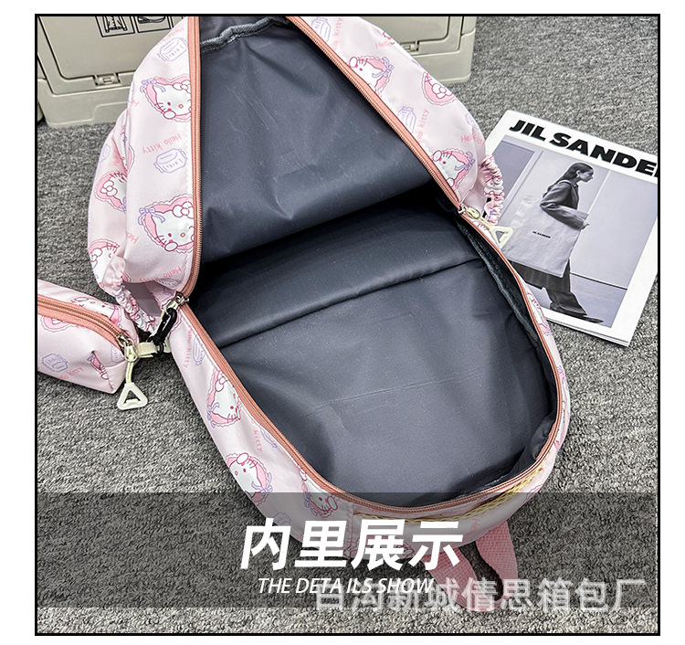 小学生护脊书包3-6年级儿童卡通印花书包大学女大容量耐脏双肩包详情12