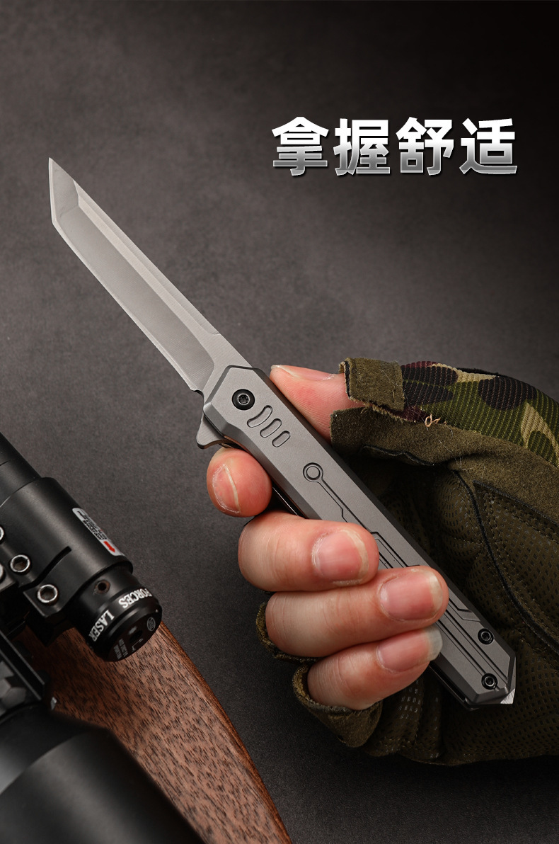 Outdoor camping high-hardness m390 self-defense knife, quick-release stainless steel wholesale folding knife, portable tactical folding knife, creative outdoor equipment pic 12