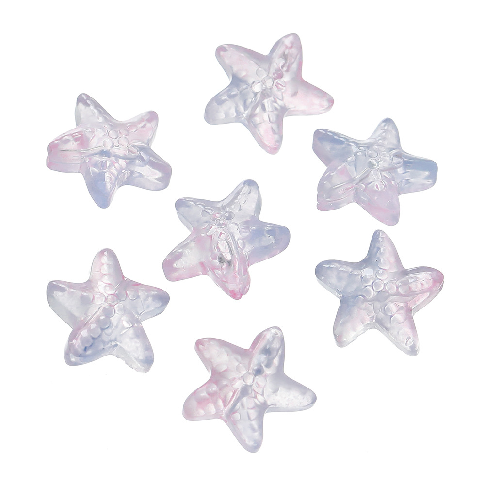 New product: approximately 15mm glass starfish beads, scattered glass bead holes, 1mm handcrafted diy bracelet, necklace and accessory pic 23